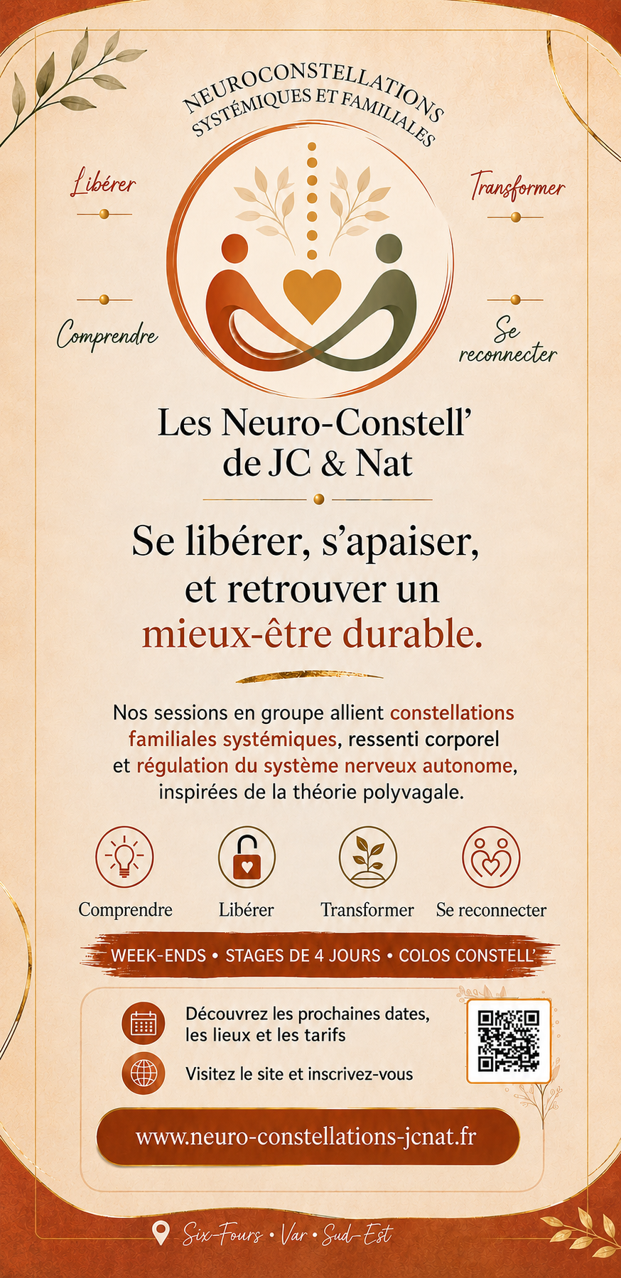 Flyer des Neuro-Constell’ de JC & Nat, recto